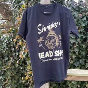 Head Shop Graphic Tee - Black Shrinky's Barber 2 for 1 Shrunken Head